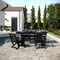 Flash Furniture Abraham Indoor/Outdoor 72-in Rectangle Recycled HDPE Adirondack Dining Table for 6 in Black LE-HMP-158-01-BLK-GG - alternate 5